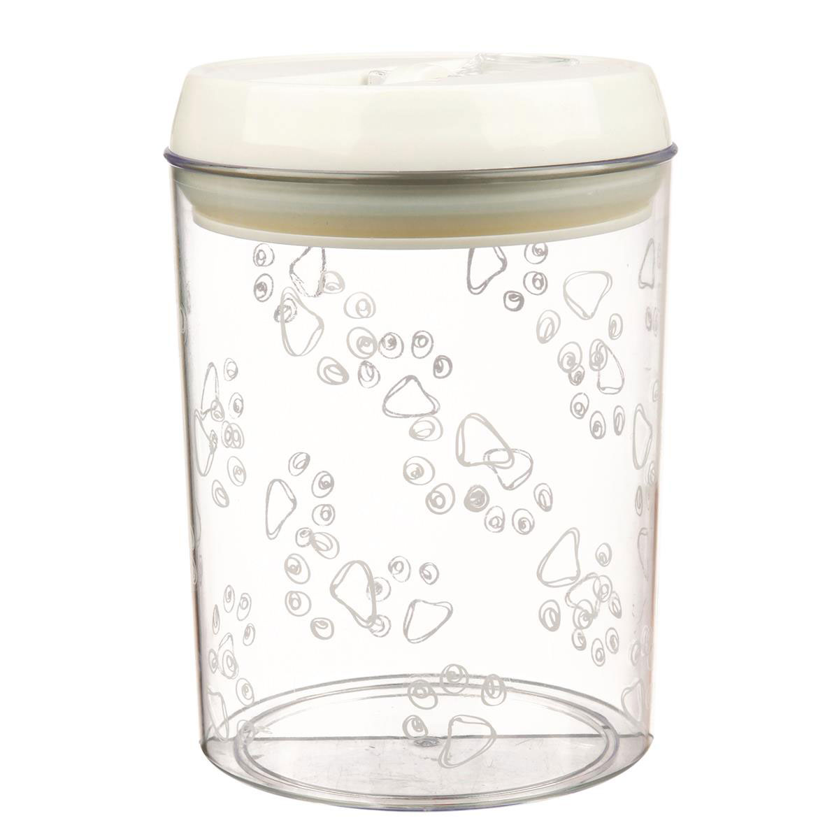 Trixie Futter- und Snackdose transparent/weiß 1,5 Liter /, Ø2x17,5 cm
