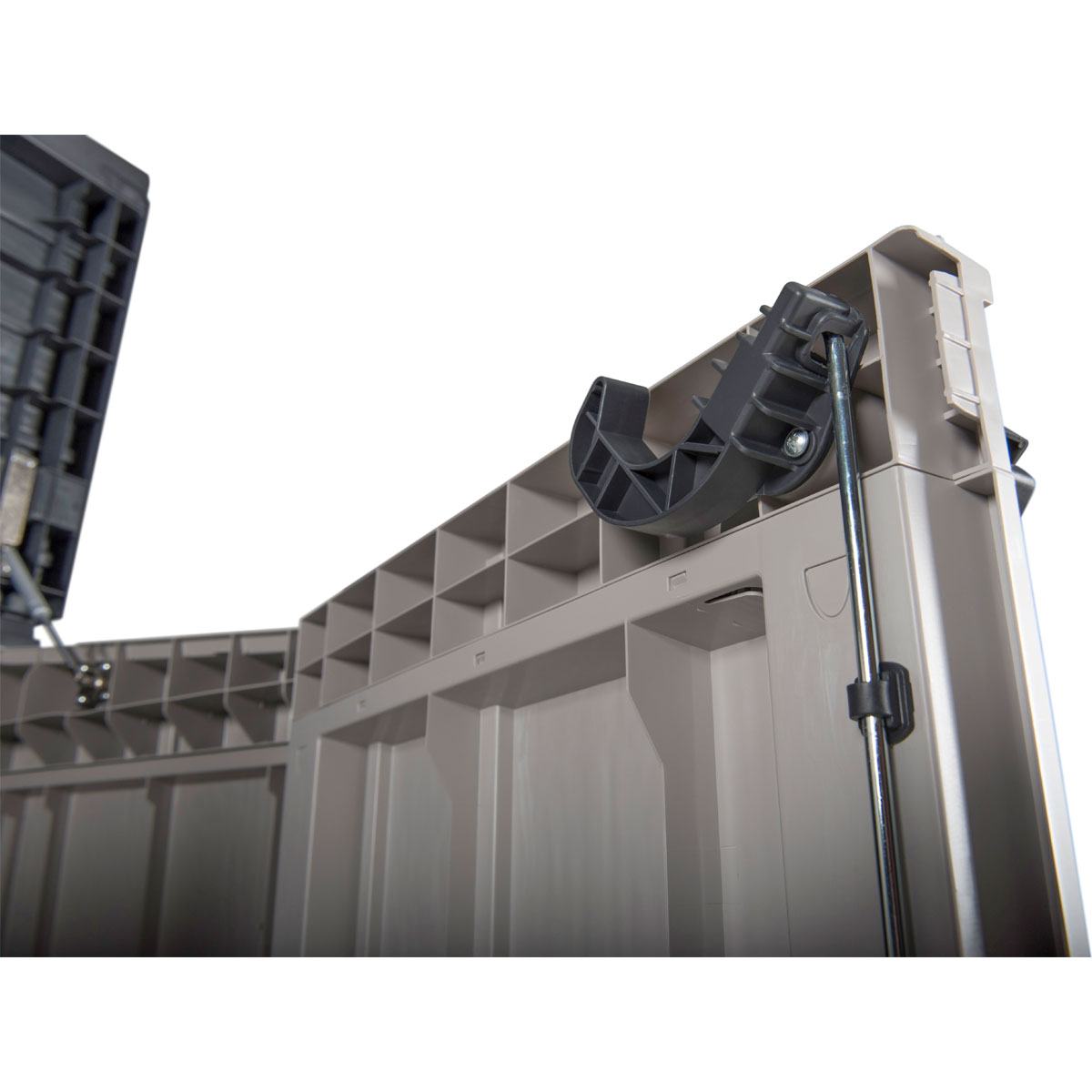 dobar Mülltonnenbox verschließbar 129,5 x 74,5 x 111 cm taupe/anthrazit Bild 9