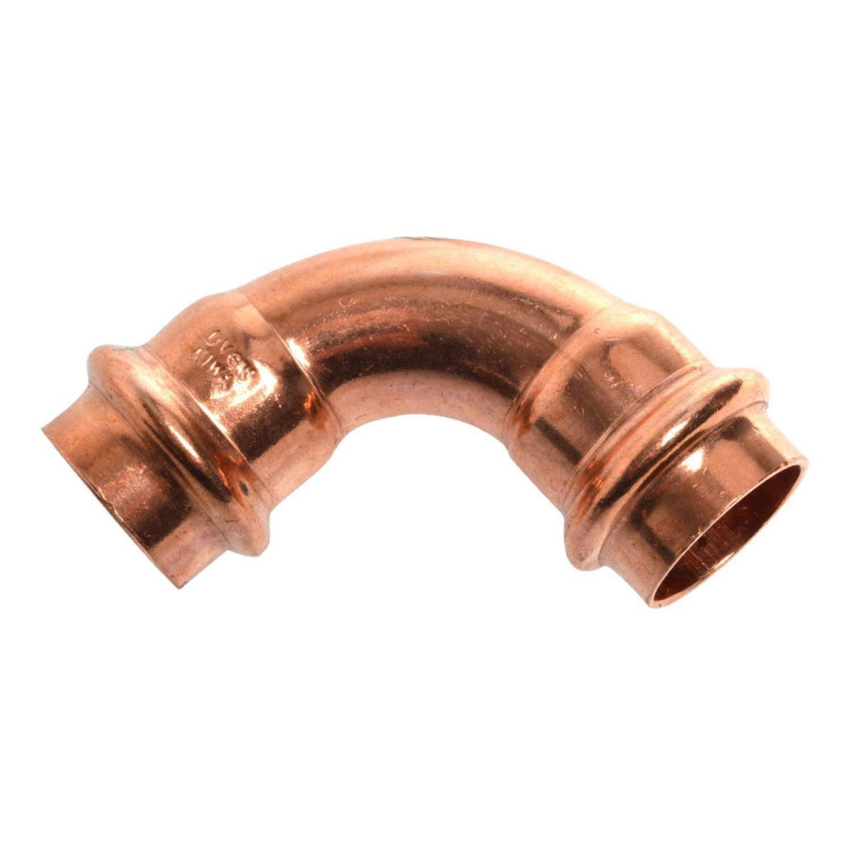Kirchhoff Bogen 90 2 Muffen Pressfitting für Kupfer 15 mm V-Kontur 10 St. Bild 1