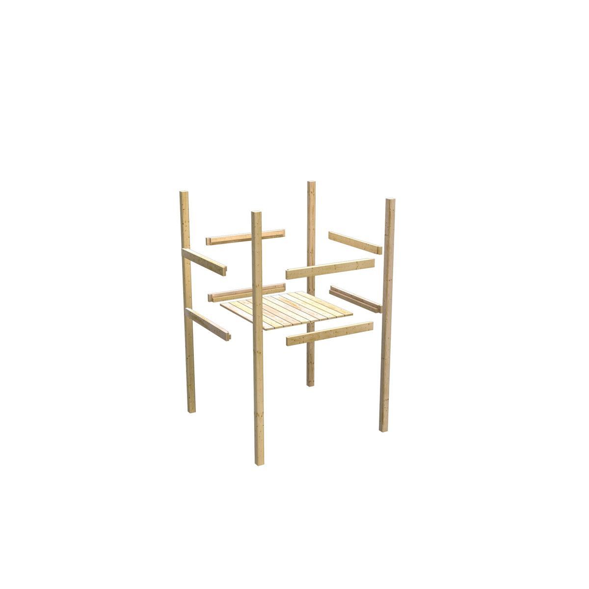 Karibu Spielturm Frieda naturbelassen mit Anbau inkl Sandkiste Bild 4