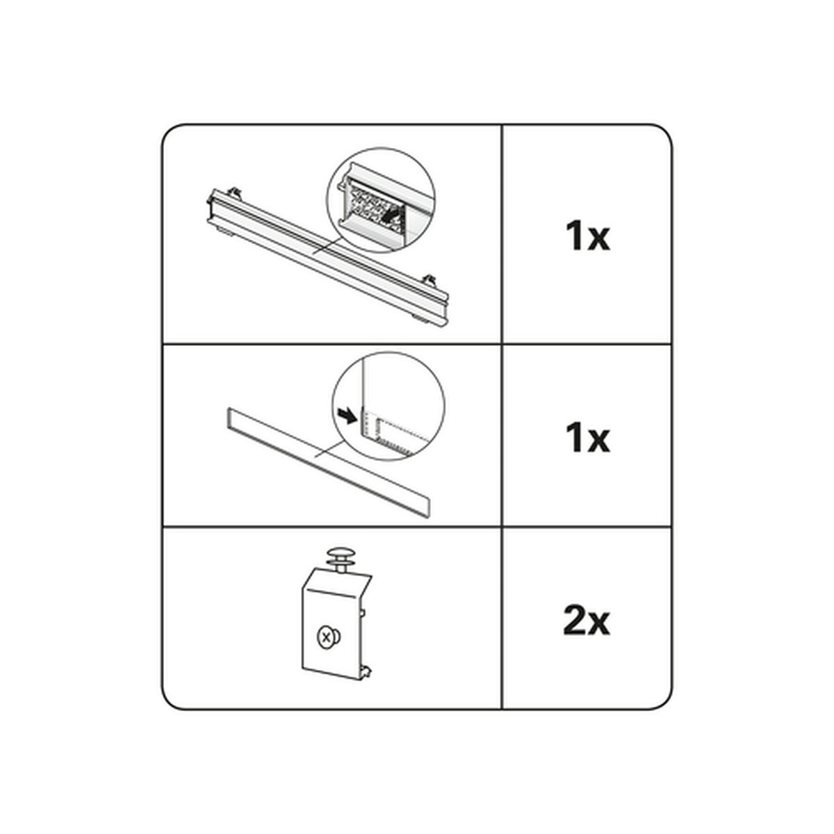 Gardinia Paneelwagen 60 cm mit Beschwerungsprofil weiß Bild 2