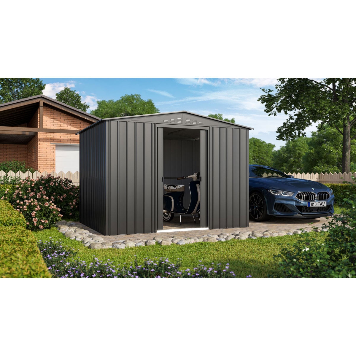 Globel Gerätehaus Tower 6,9m² anthrazit Bild 4