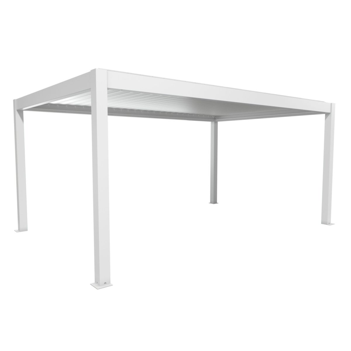 Biohort Pergola Gr. 5,5x3,5 weiss/silber-metallic 552,5x 367,5x 264 cm