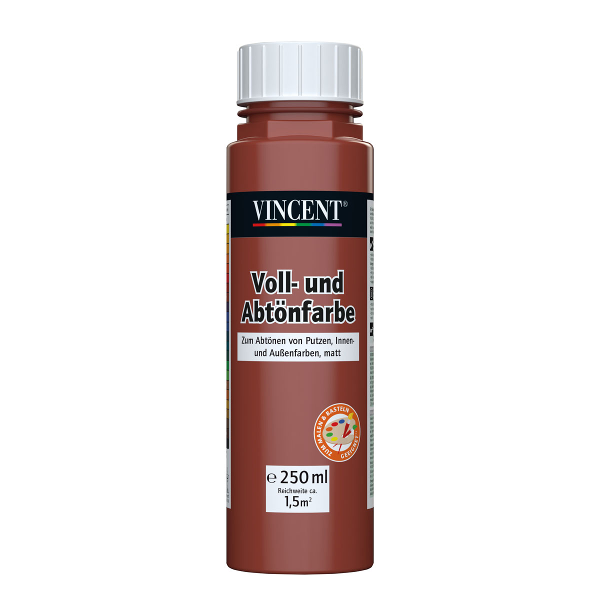 Vincent Voll- und Abtönfarbe bordeauxrot 0,25 L Bild 1