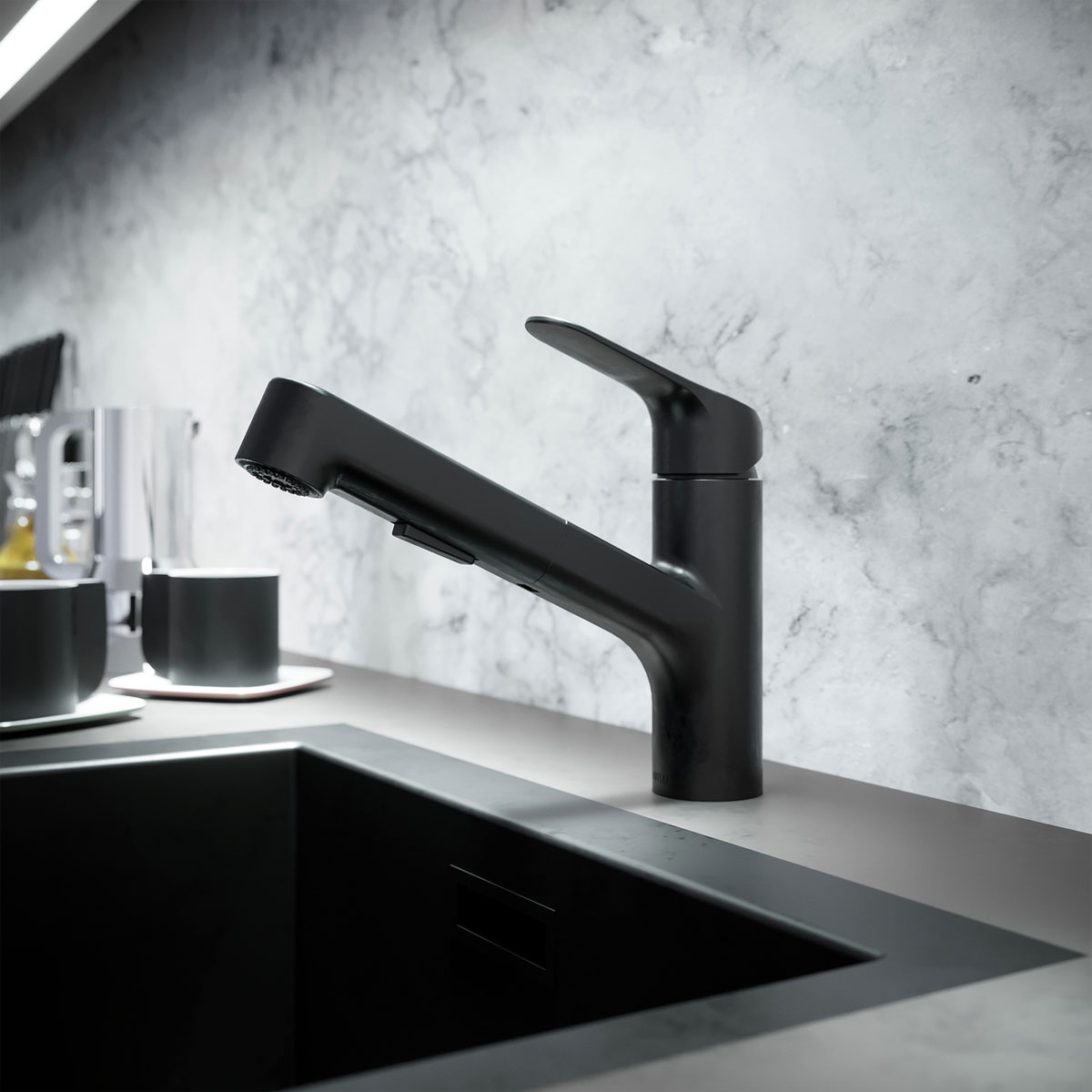 Lenz  Küchenarmatur KOA mit Handbrause schwarz Bild 2