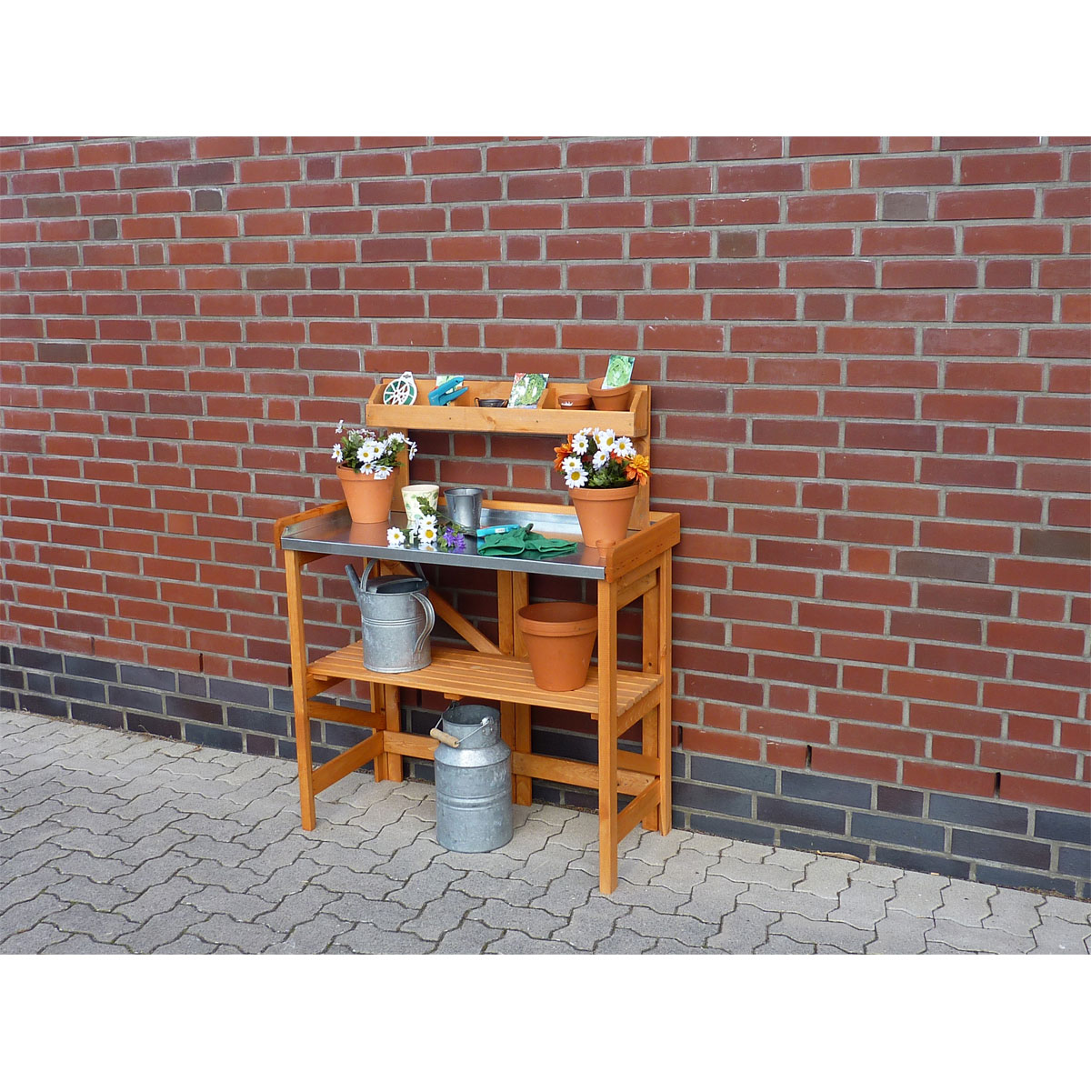 Promadino Pflanztisch klappbar mit Ablage Bild 1