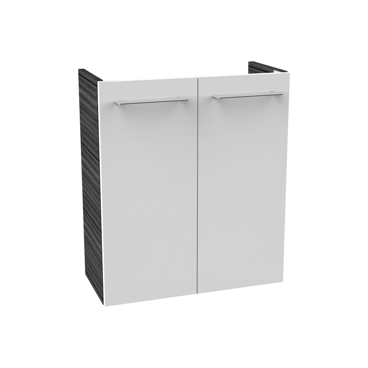 Fackelmann  Gäste-WC Waschtischunterschrank SBC 520 x 600 x 243 mm DarkOak/Weiß