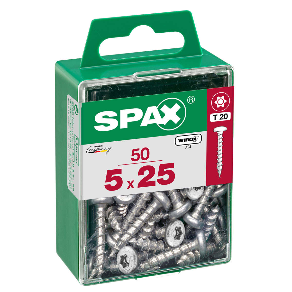 Spax Universalschraube WIROX Rundkopf 5 x 25 mm Torx 50 Stück