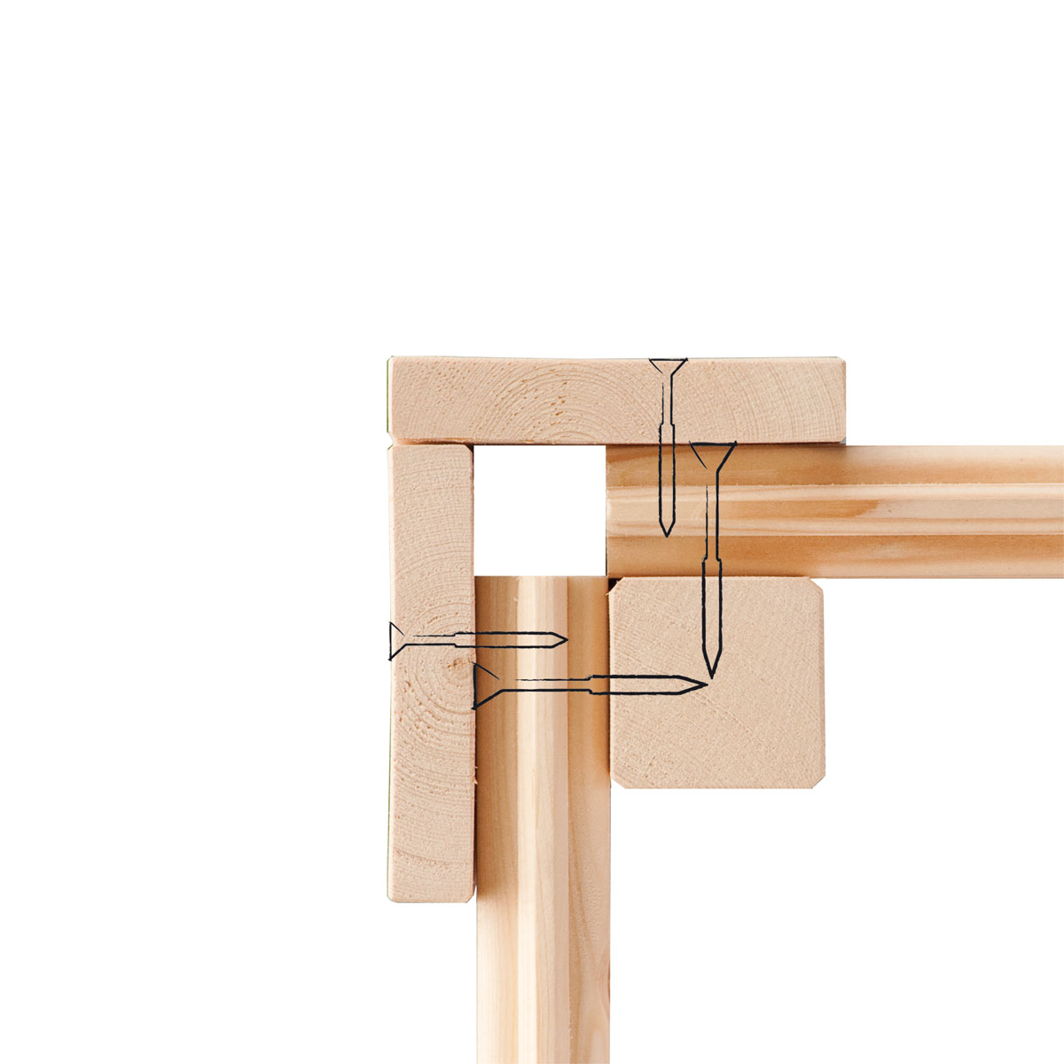 Karibu  Blockbohlenhaus Kastorf 7 naturbelassen mit Anbaudach und Rückwand Bild 7