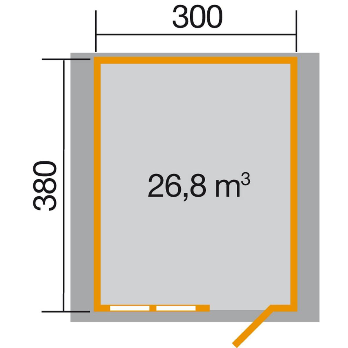 Weka Gartenhaus 139 380 x 410 x 262 cm Bild 3