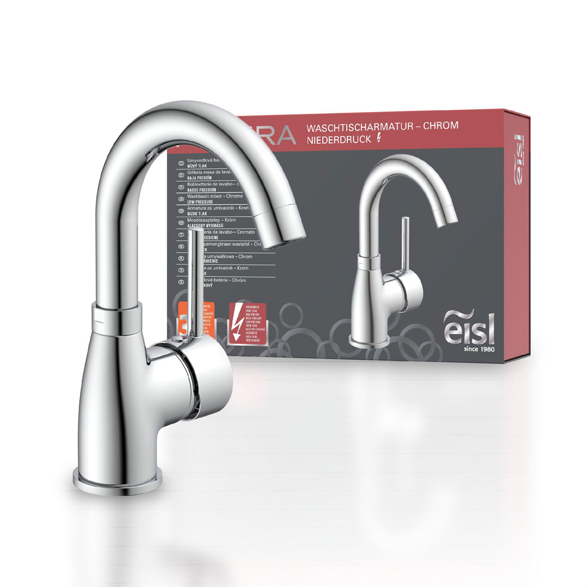 Eisl  Waschtischarmatur „Futura“ Niederdruck chrom Cold-Start-Funktion Bild 4