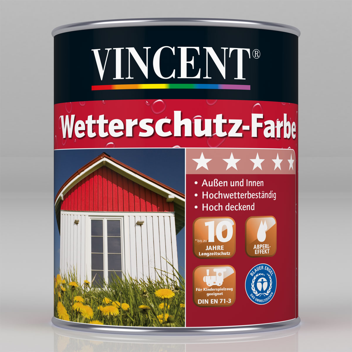 Vincent Wetterschutzfarbe Anthrazit 0,75 L Bild 1