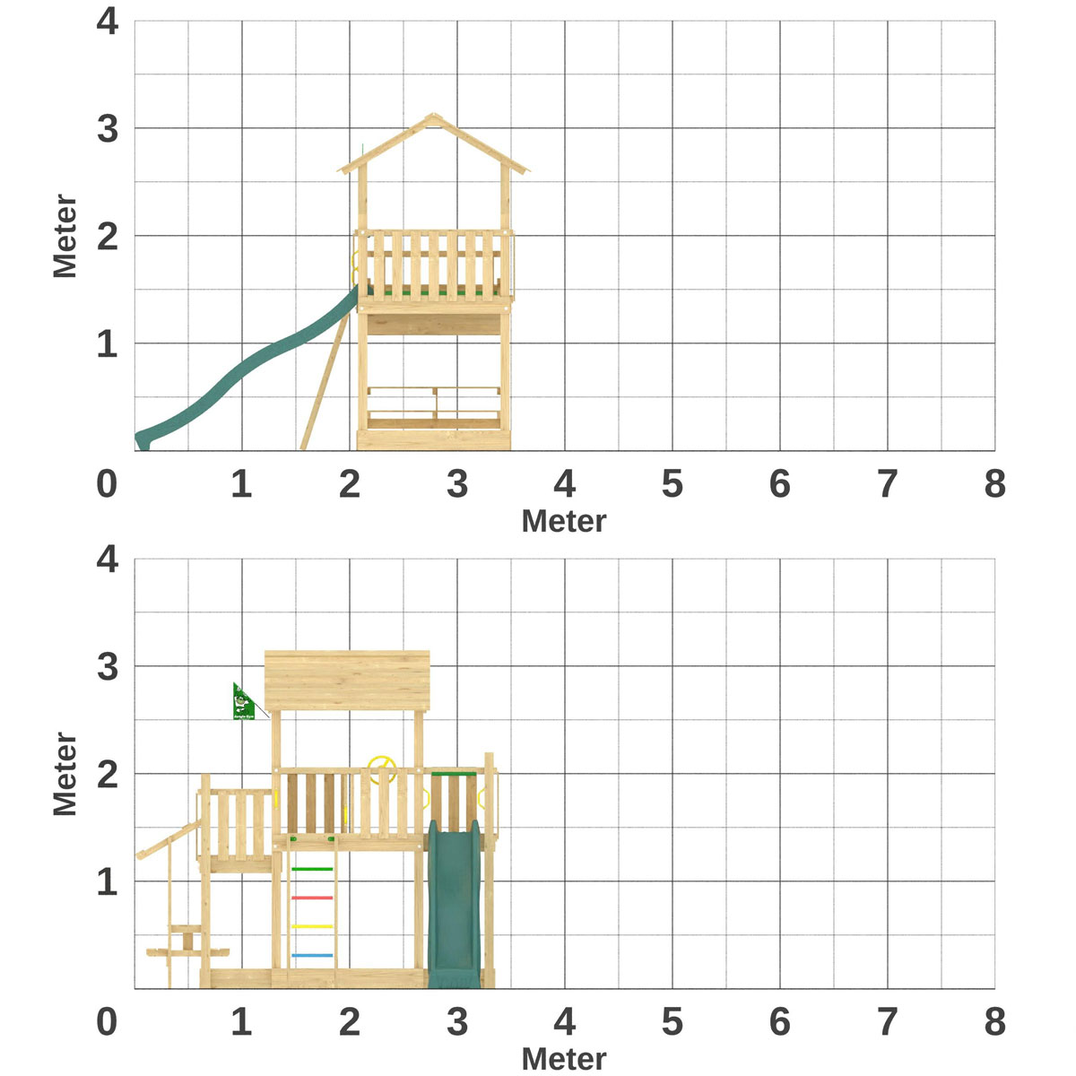 Jungle Gym Spielturm ValleyRutsche dunkelgruen Bild 5
