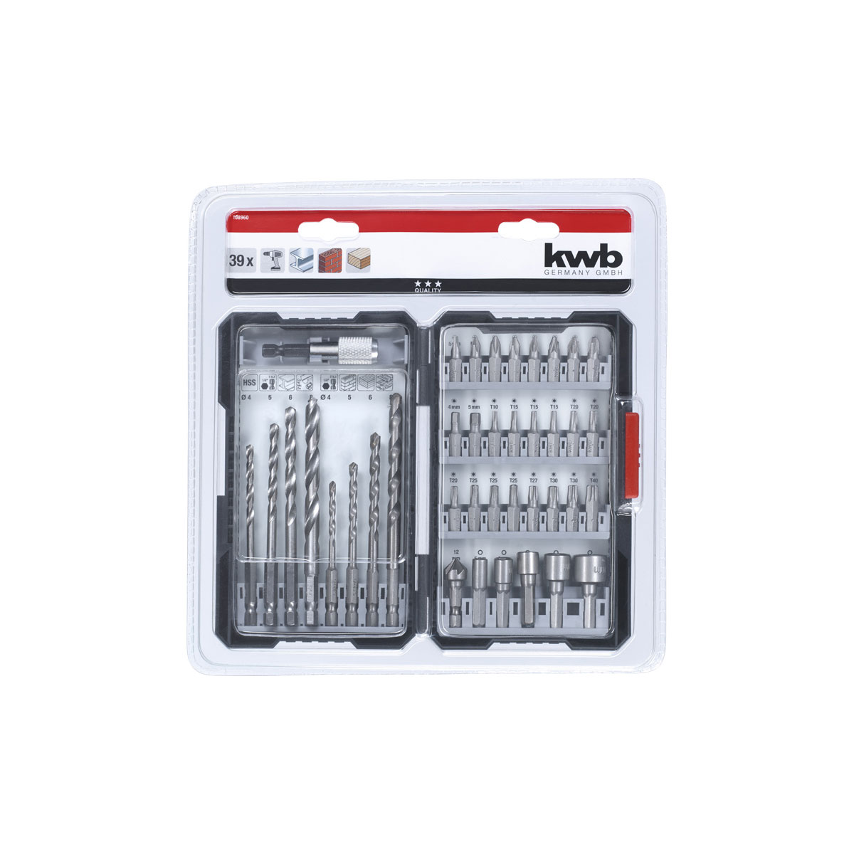kwb  Bit-Bohrerbox 39 teilig inklusive L-Box Bild 5