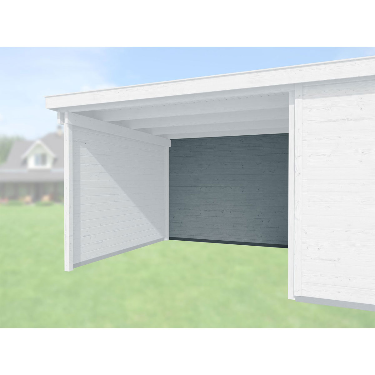 Weka Rückwand für Gartenhaus 126/172 Anbau 150 cm grau