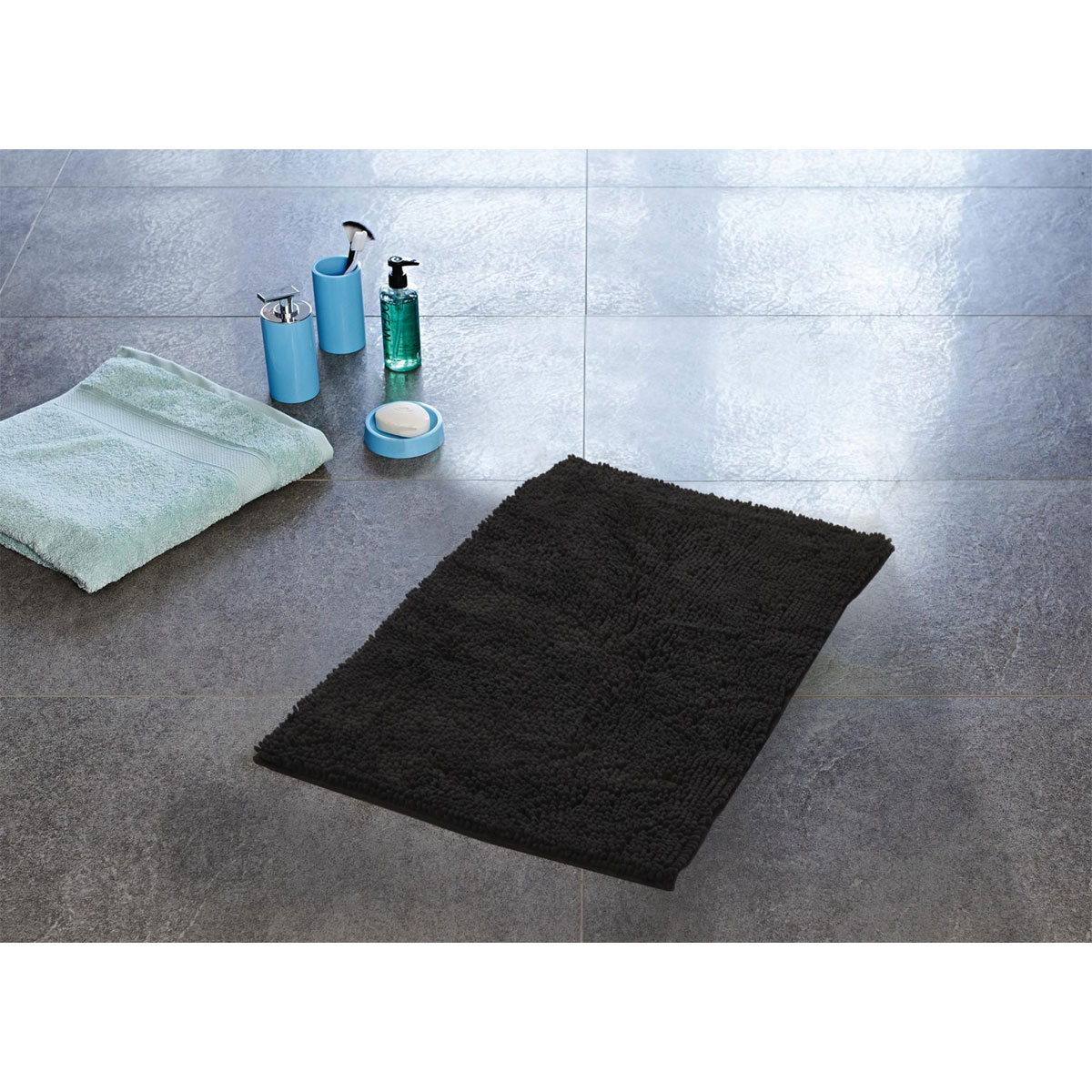 Ridder  Teppich Soft 55 x 85 cm schwarz Polyester-Microfaser Bild 2