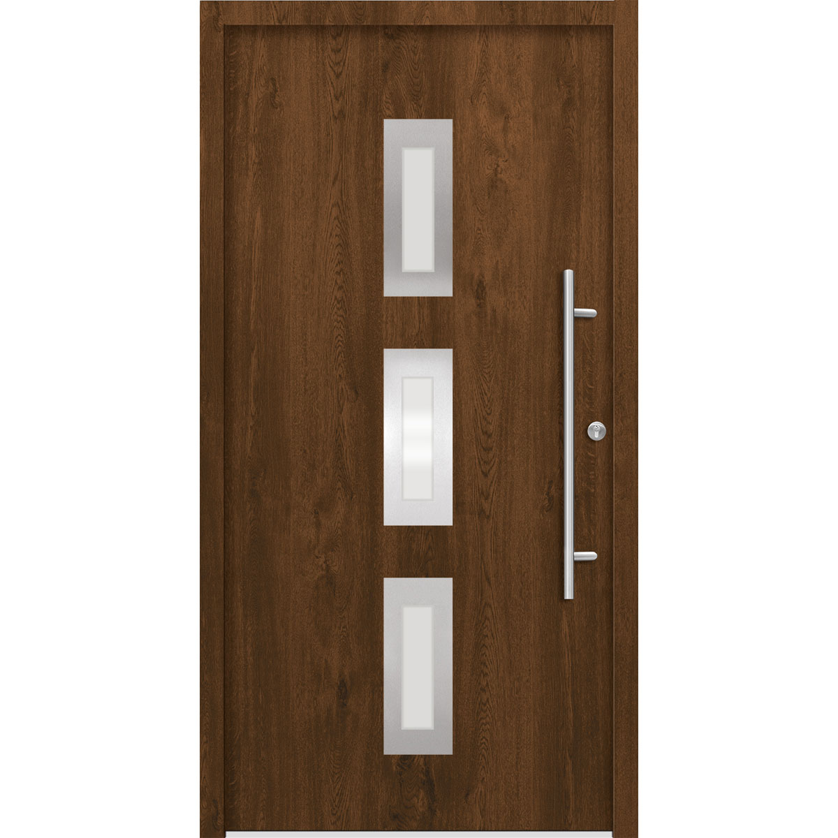 SplenDoor  Premium-Haustür Passivedoor Aalborg energiesparend nussbaum 100 x 210 cm rechts