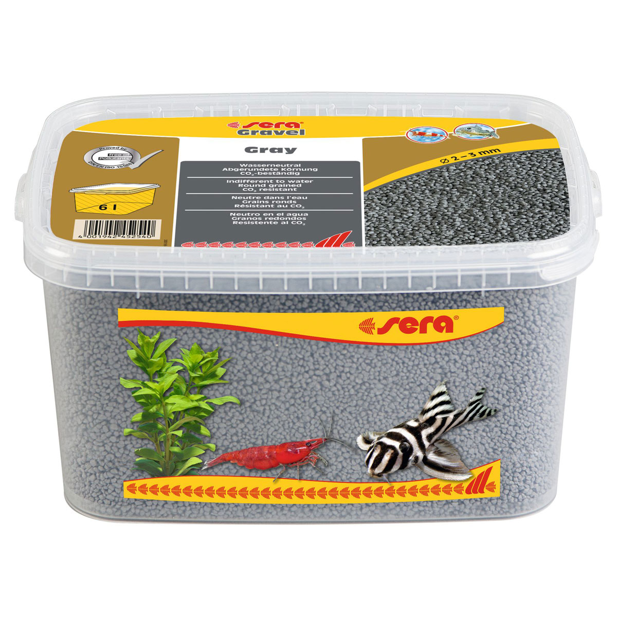 sera  Gravel Gray Durchmesser 2 - 3 mm 6 l