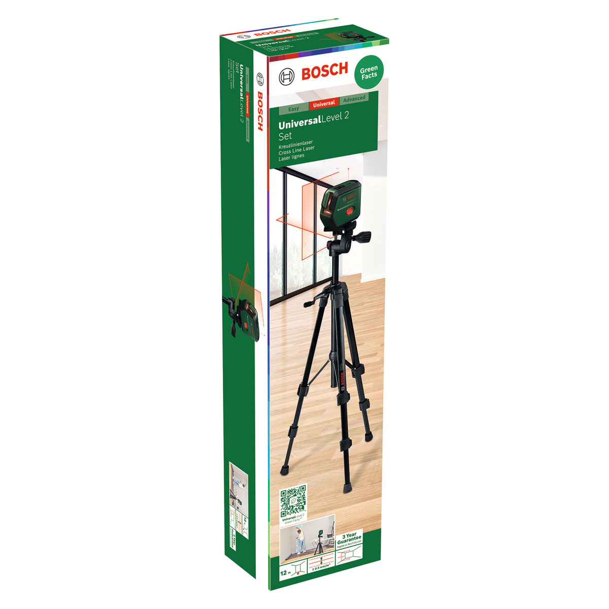 Bosch Kreuzlinienlaser Universal Level 2 Set mit Stativ Bild 5