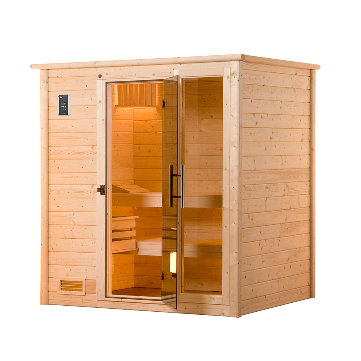 Weka Massivholzsauna „Bergen 1“, GTF Bild 1