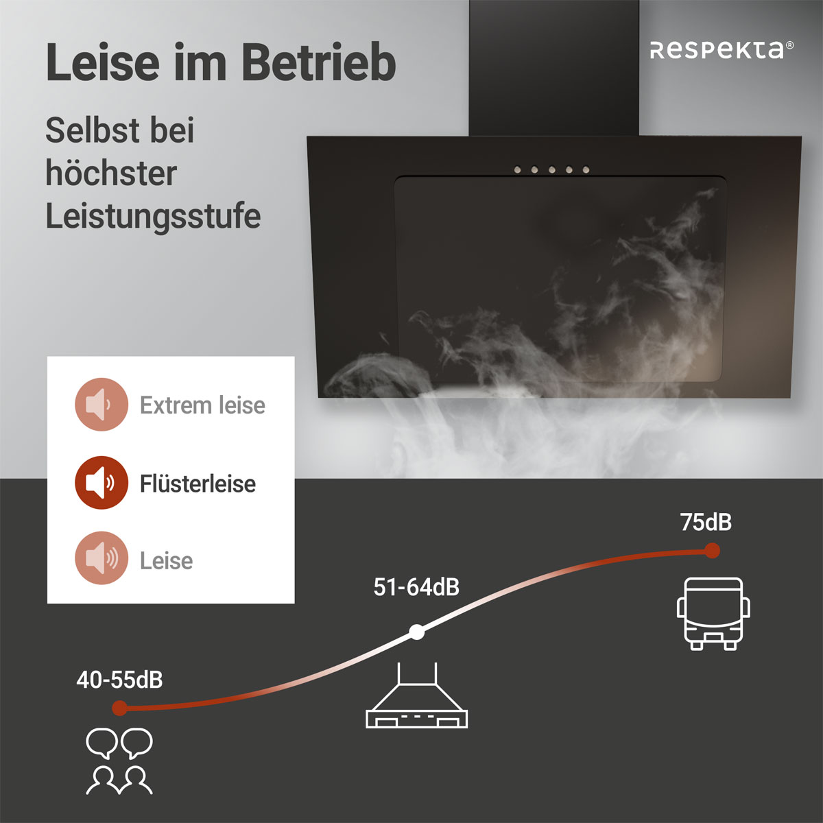 Respekta Schraeghaube EEK:B schwarz 60cmCH33060SB Bild 6