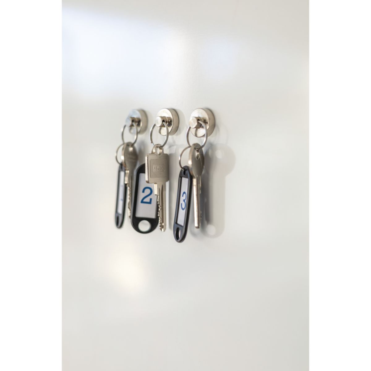 Suki Topfmagnet Neodym Ø 20 mm, mit Schlüsselring Ø 20 mm, silber Bild 5