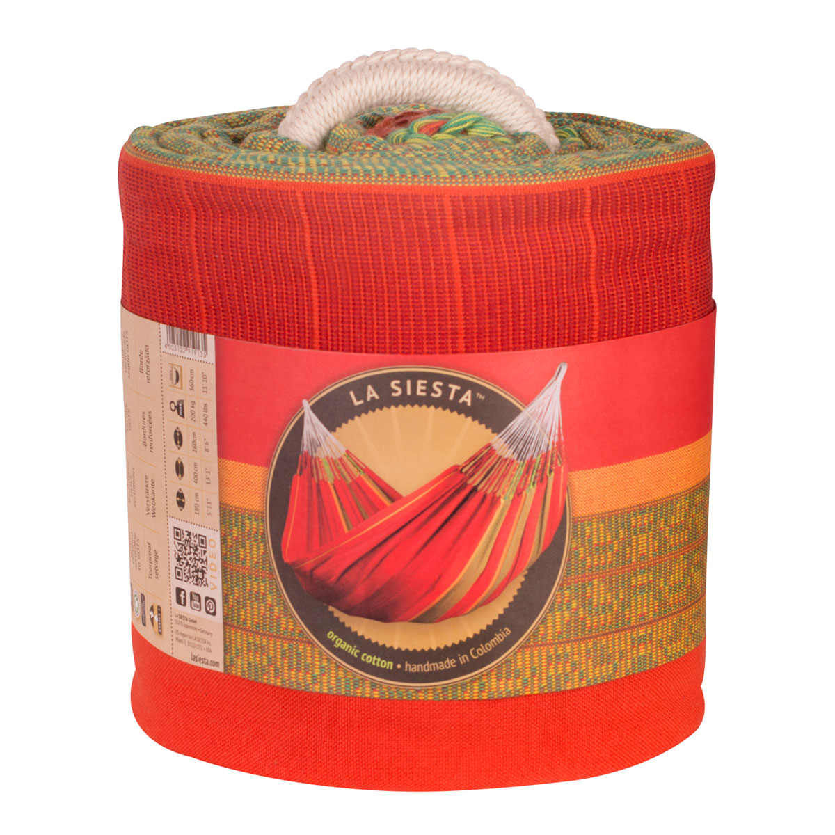 La Siesta Kingsize-Hängematte Flora Chilli Baumwolle Bild 5