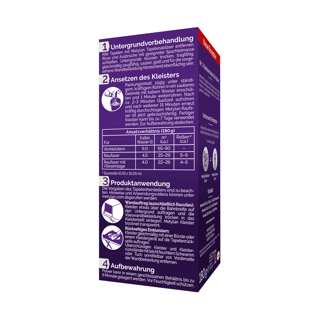 Metylan Kleister Raufaser 180 g und 10% Bild 2