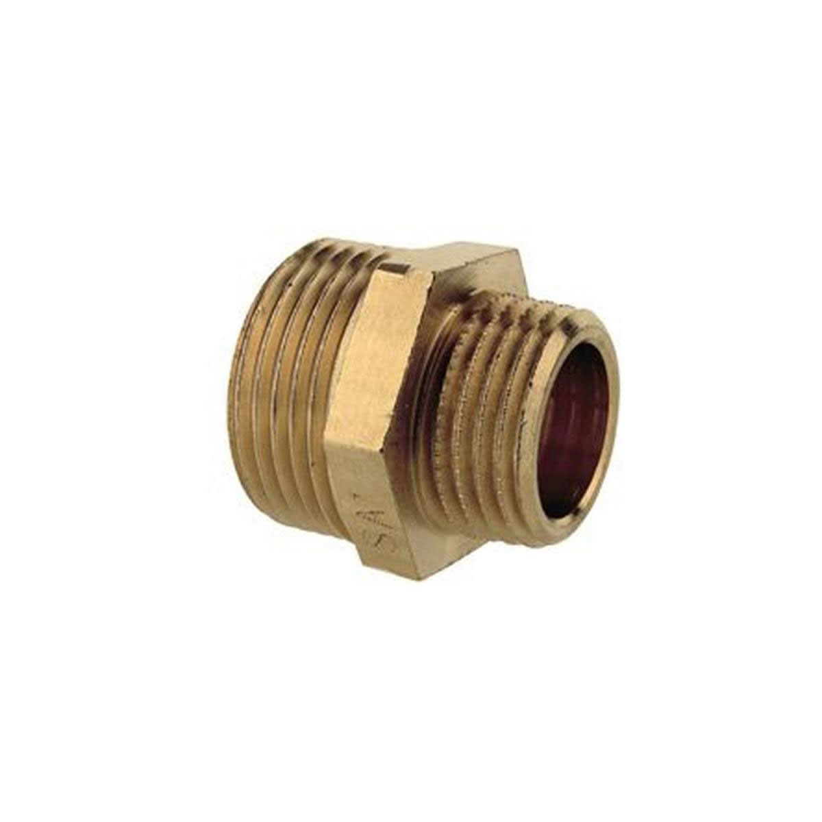 Kirchhoff Reduziernippel ½ AG x 3/8" AG Messing blank