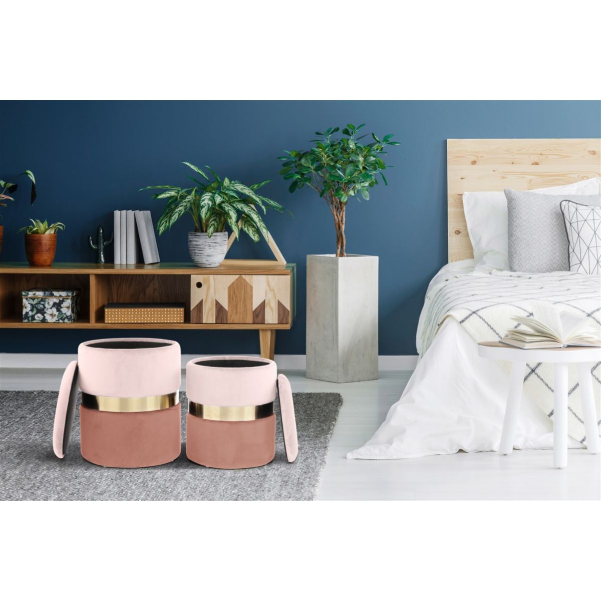 Hocker Zora 125 2er-Set rosa gold altrosa Bild 5