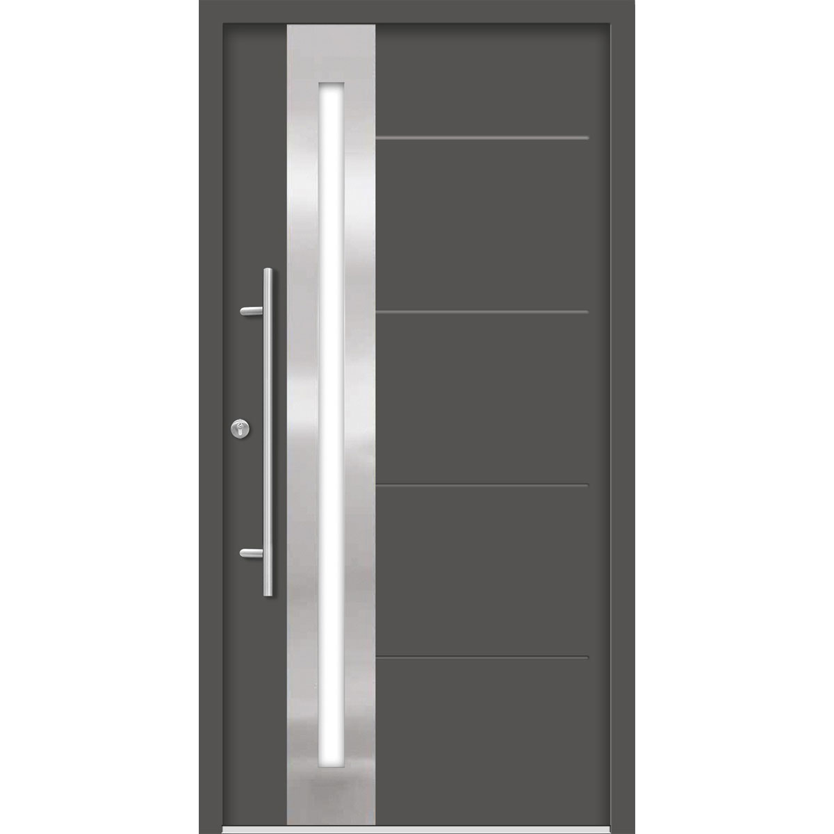 SplenDoor  Premium-Haustür Passivedoor Eksjo energiesparend anthrazit 100 x 210 cm links Bild 1