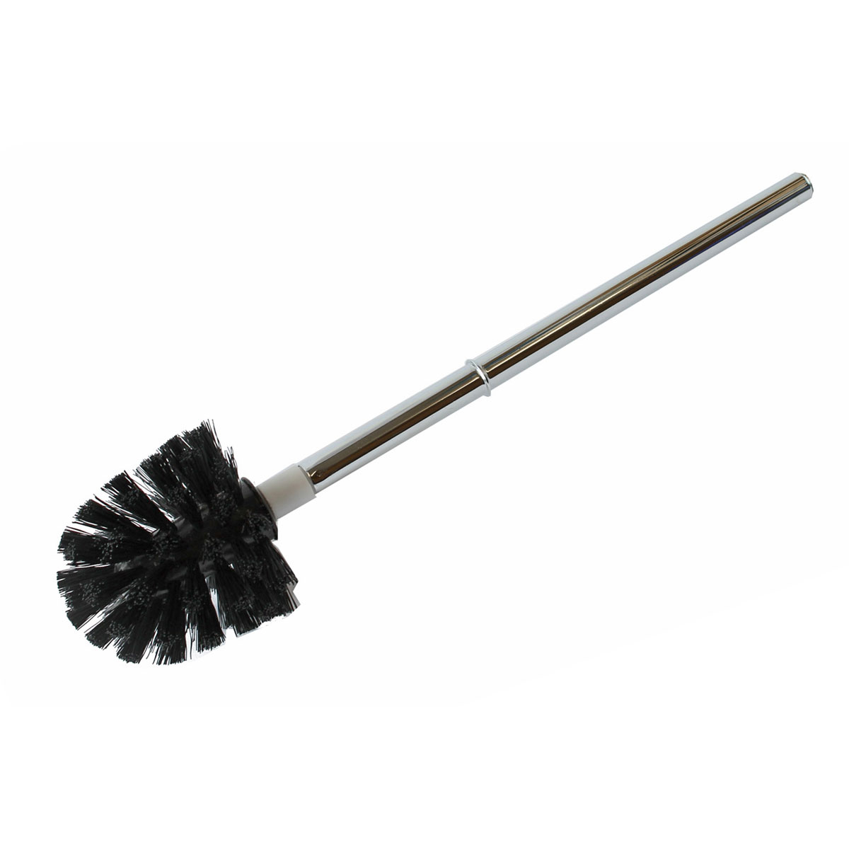 WC-Bürste schwarz Metallstiel verchromt