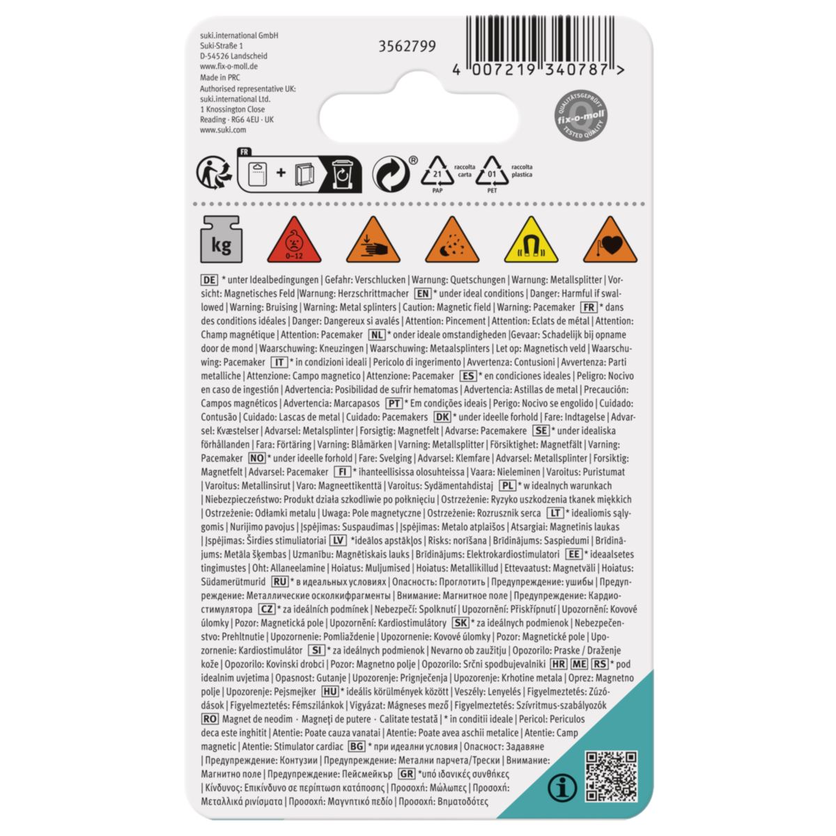 Suki Magnetverschluss Neodym Ø 18 mm, silber Bild 3