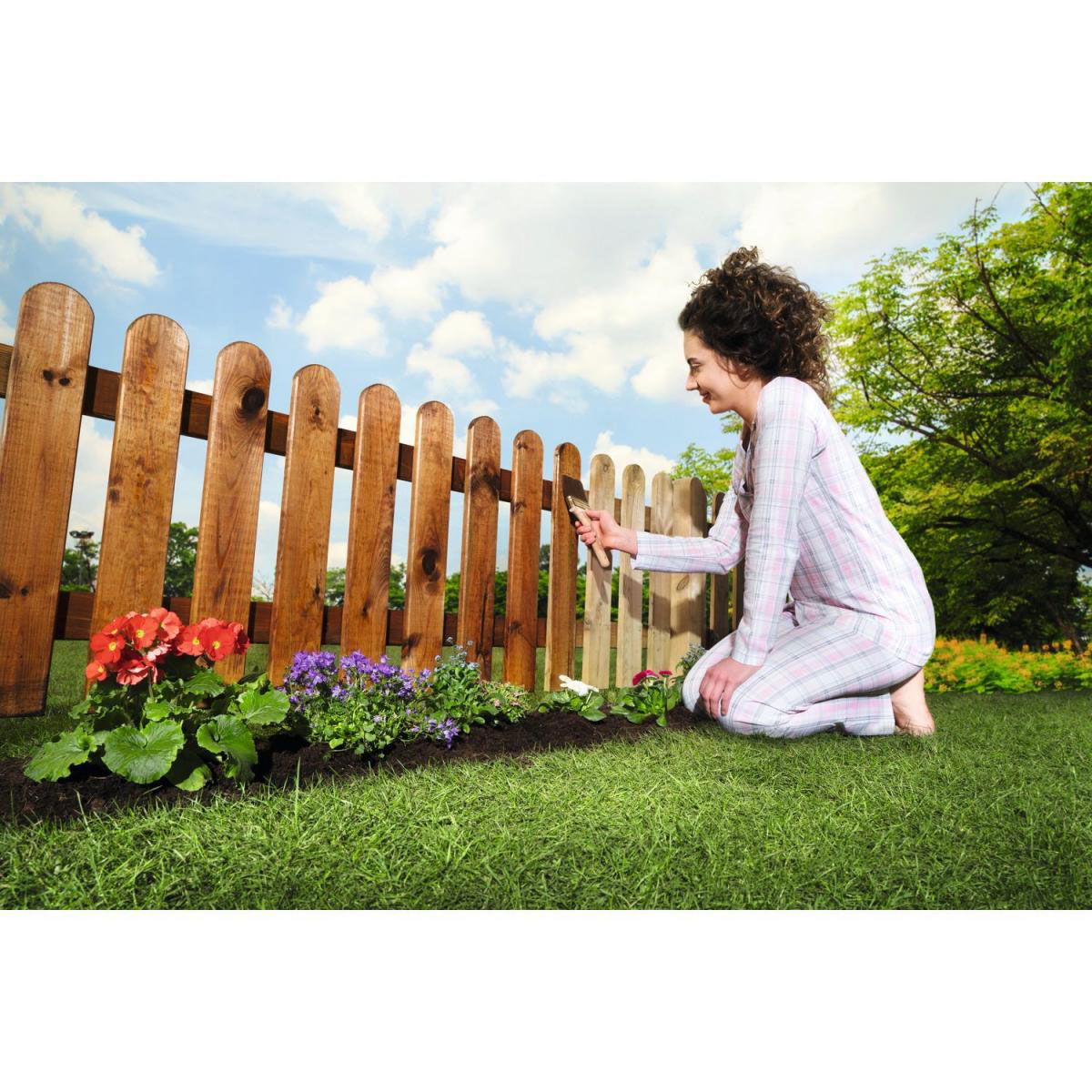 Staketenzaun gerade 180 x 85 cm Bild 5