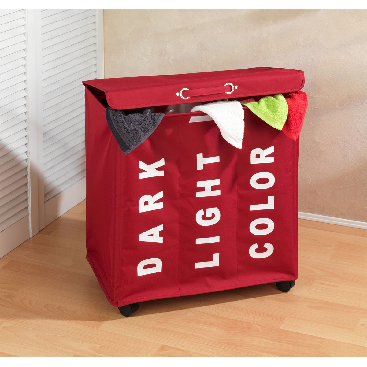 Wenko  Wäschesammler Trivo Rot Wäschekorb 116 l Bild 10