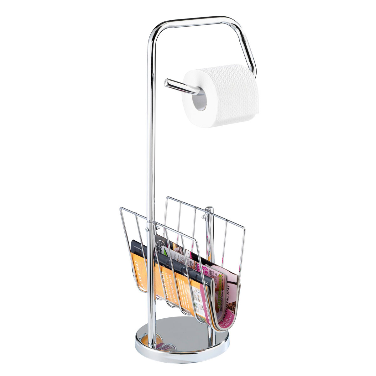 Wenko  Stand WC-Garnitur mit Zeitungshalter Chrom Bild 1