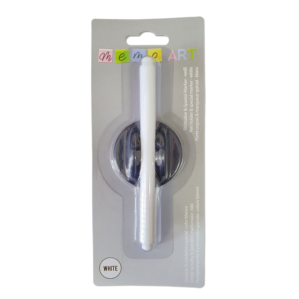 Memo-Art Stifthalter und Stift weiss