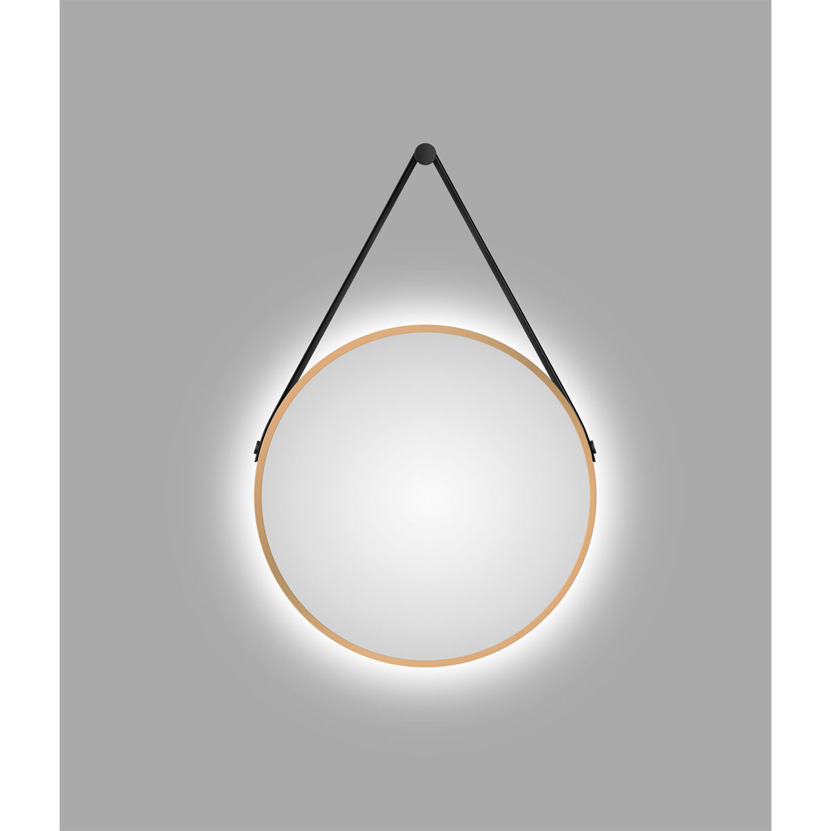 DSK  Design LED Lichtspiegel Silver Barbier Gold Dm 50 cm Bild 2