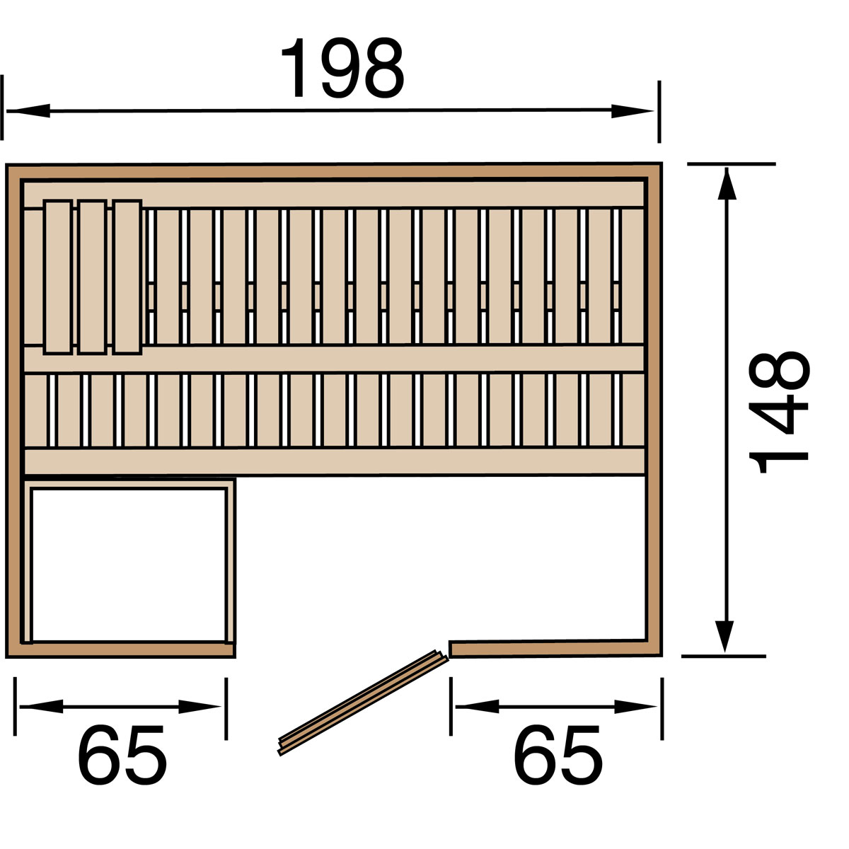 Weka Massivholzsauna „Bergen 1“, HT Bild 3