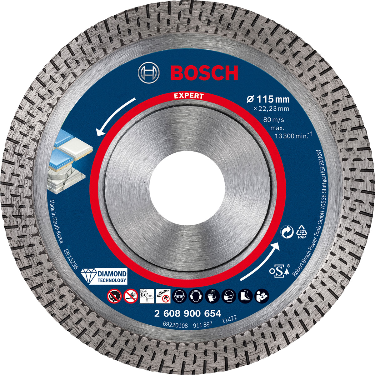 Bosch Professional  Expert HardCeramic Diamanttrennscheiben 115 x 22,23 x 1,4 x 10 mm