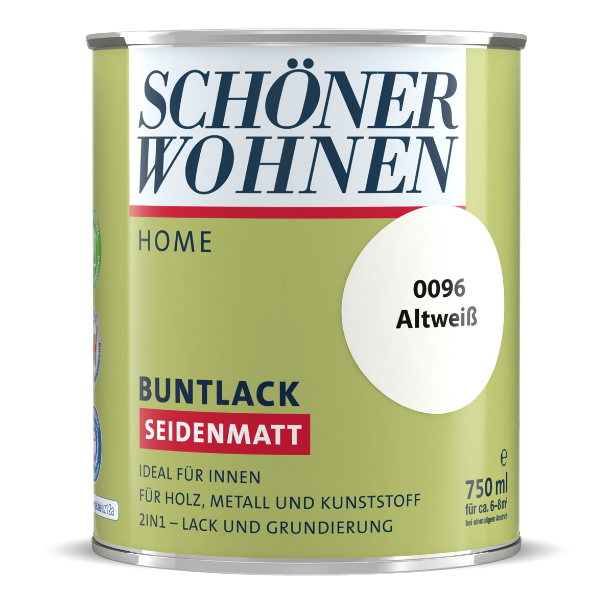 Schöner Wohnen Farbe Buntlack Home Altweiß seidenmatt 750 ml