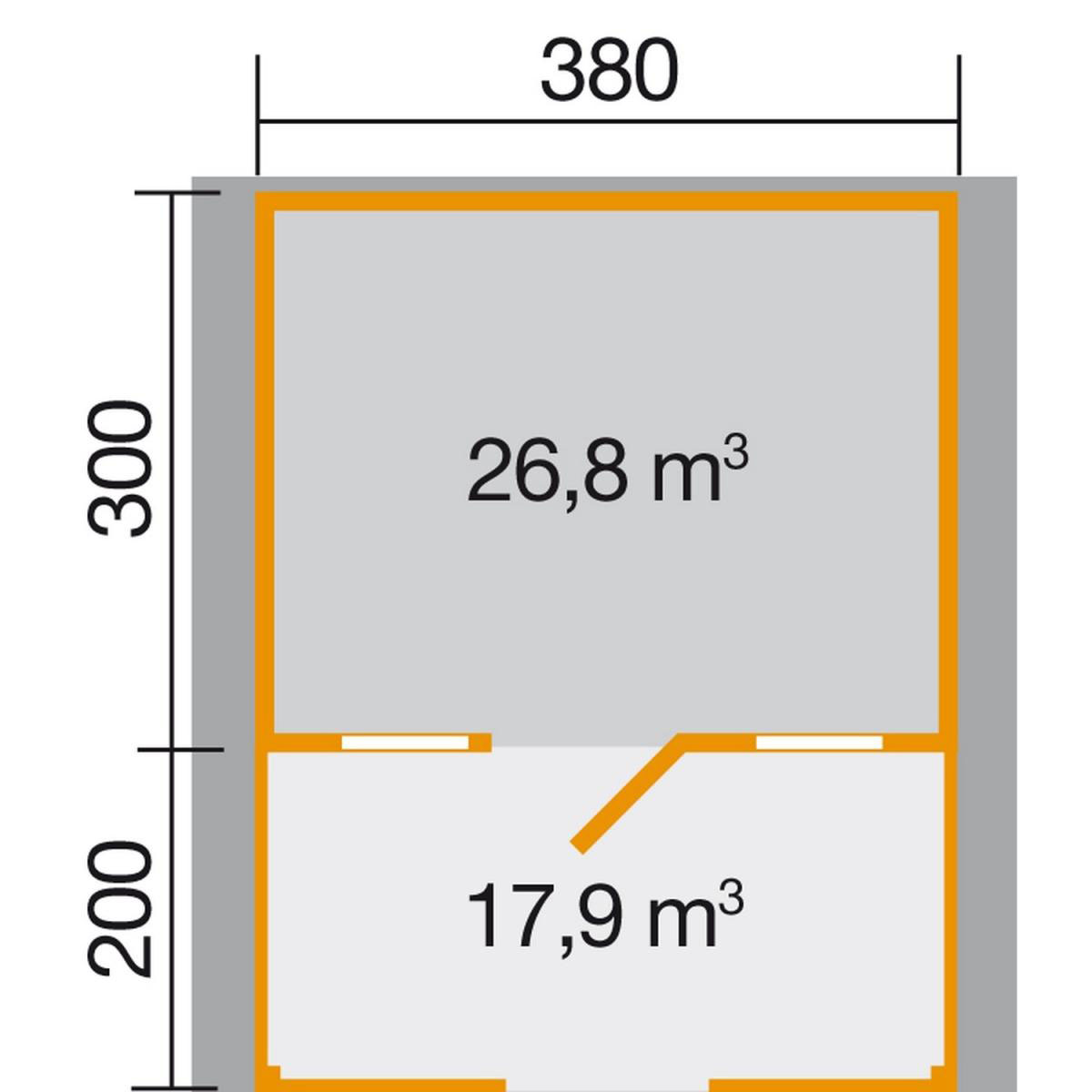 Weka Gartenhaus 110 B Größe 1/2 460 x 510 x 262 cm Bild 3
