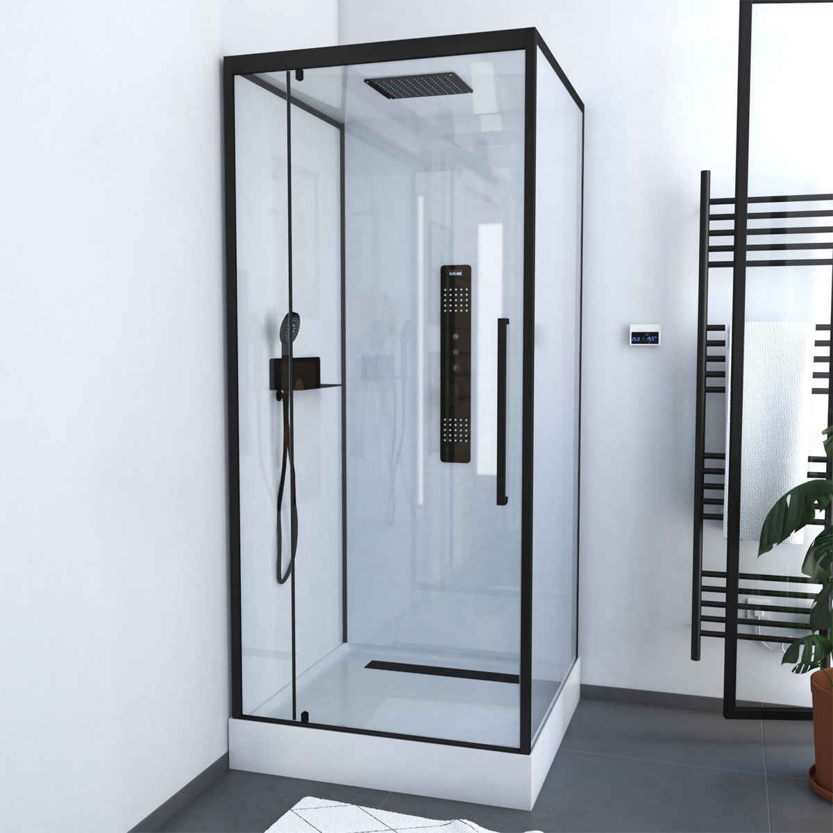 Aurlane Komplettdusche Urban 2 eckig 90 x 90 x 215 cm Bild 1