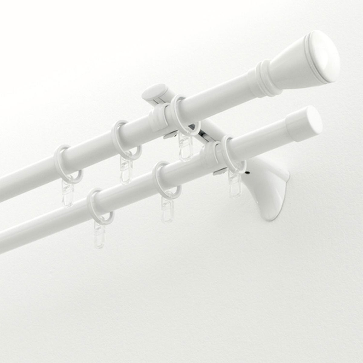 Gardinia Universal Träger 1- und 2-Lauf für Durchmesser 20 mm 6/5 cm weiß Bild 4