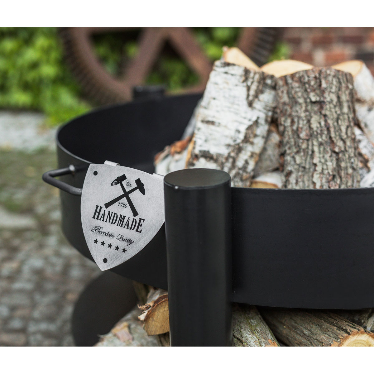 CookKing Feuerschale Montana 60 inkl. Holzlager 68x45cm Schwarz Bild 3