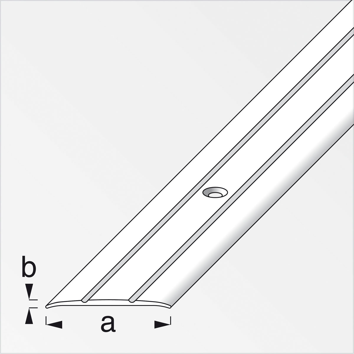 Alfer Übergangsprofil 37 x 2,5 mm 2m silber Bild 2