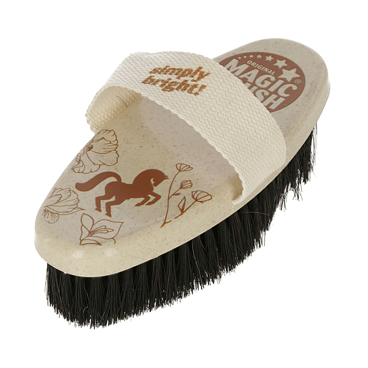 Fellglanzbürste Water Lily mit Rosshaar 17 x 8 cm beige-schwarz Bild 2