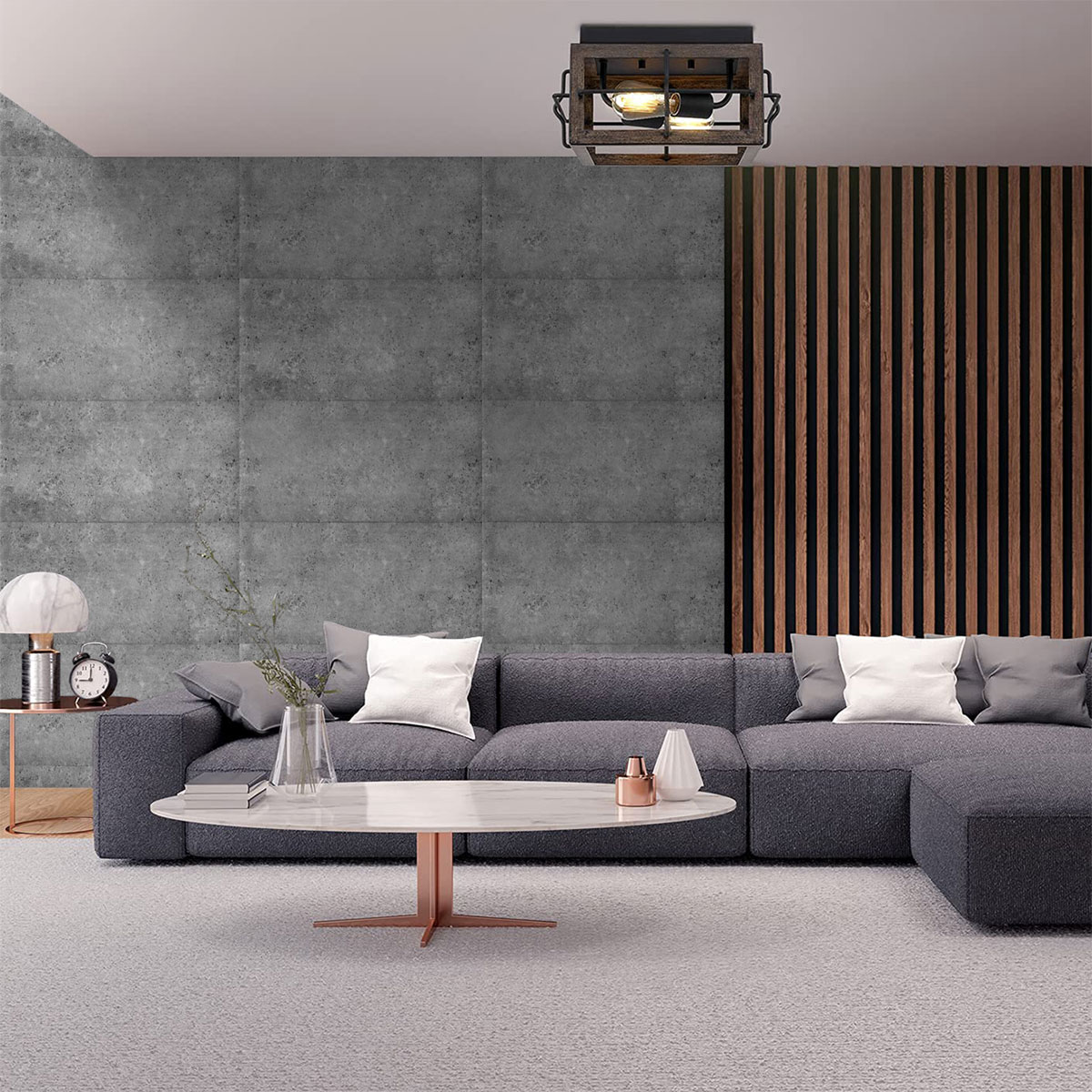 Decosa Wandpaneel Betonoptik grau 50x50 cm Bild 2