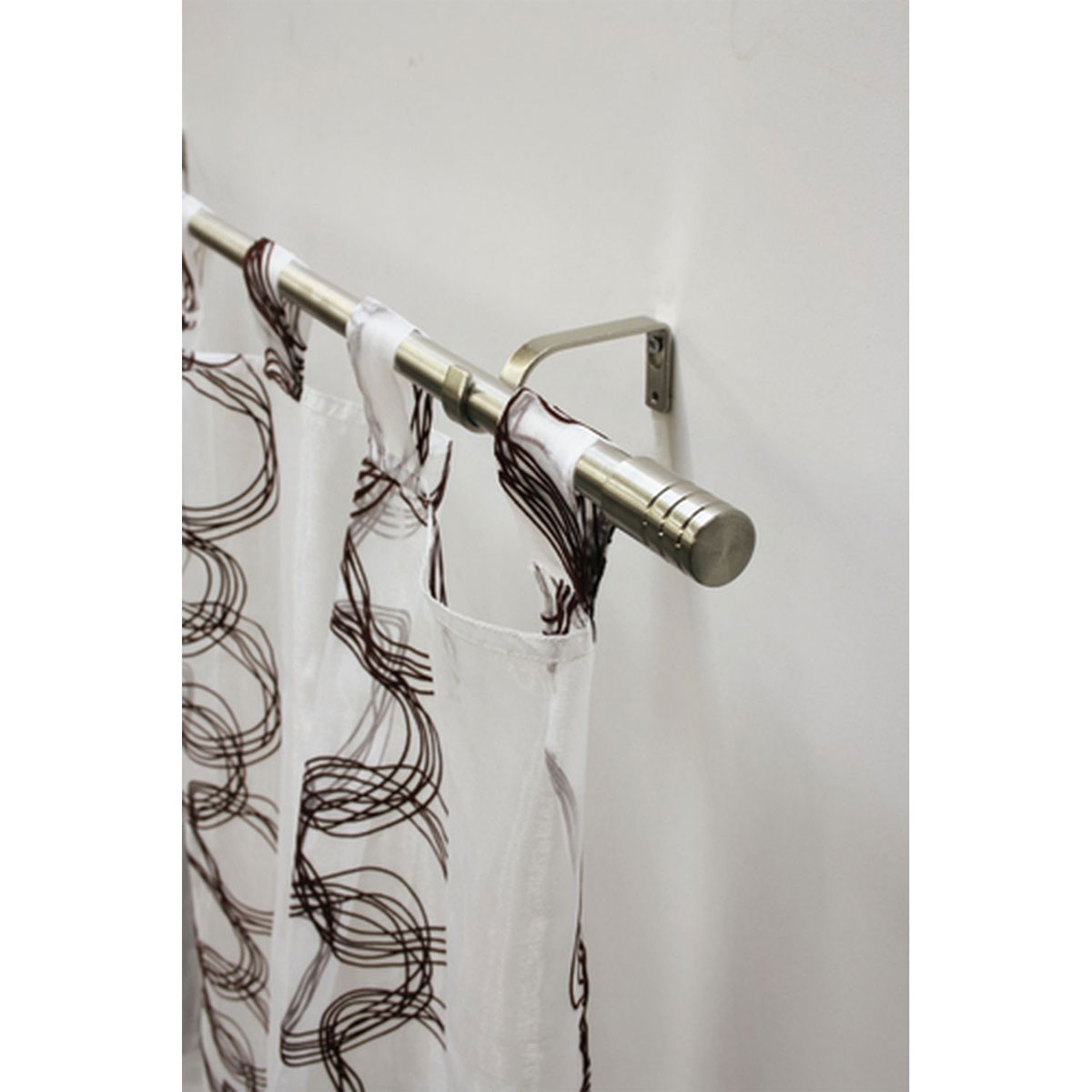 Gardinia Gardinenstange Zylinder Durchmesser 16/19 mm Edelstahl-optik Bild 2