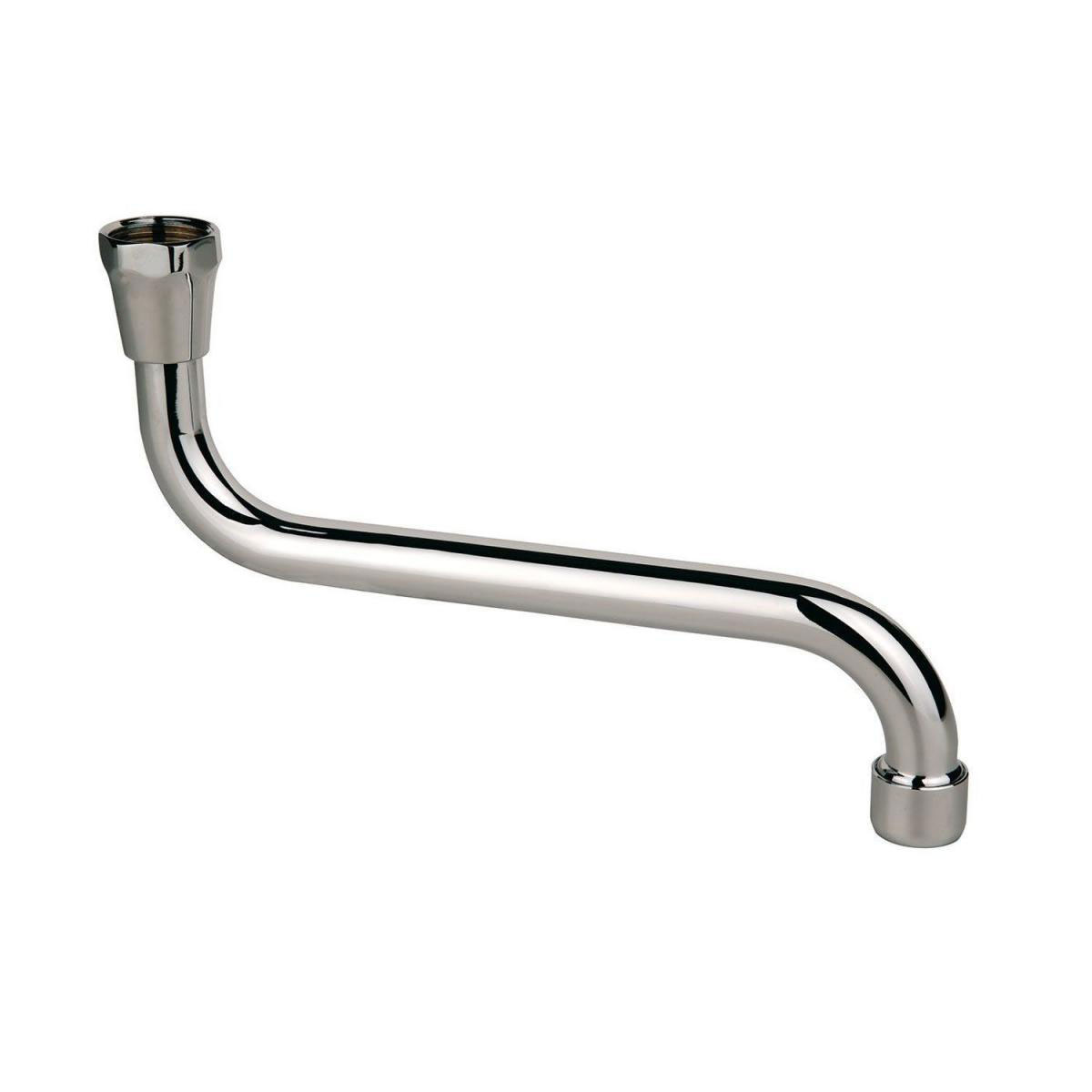 Kirchhoff S-Rohrauslauf mit Mischdüse ¾ x 150 mm verchromt